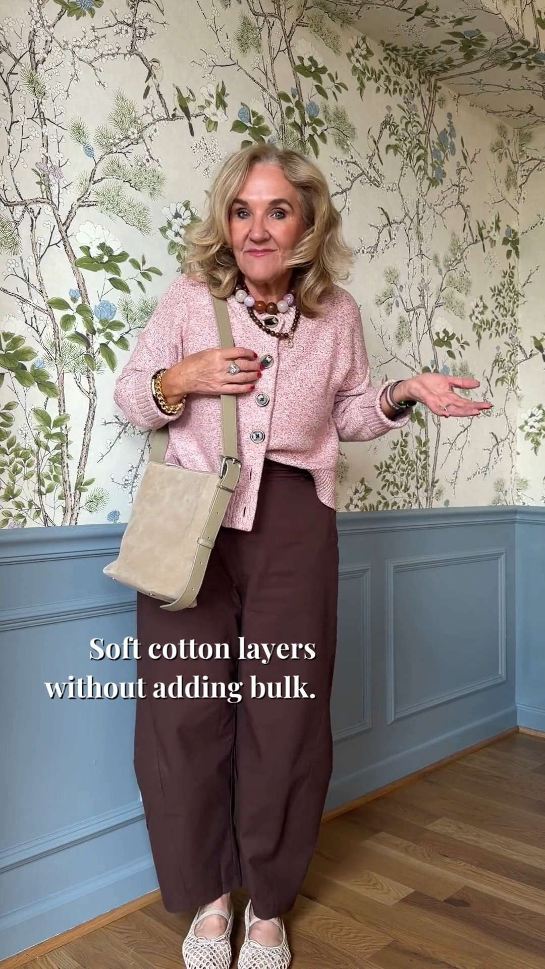 This pink organic cotton cropped cardigan is such a pretty transition piece for fall! Paired with comfy linen barrel pants, it's an effortless outfit that's polished, comfortable, and easy to wear from now through cooler days. Wearing a Medium in the cardigan.

💡 LTK MADE EASY
❤️ Heart = Support my posts!
🔖 Save = Get sale & restock alerts
📋 Lists = Keep favorites organized
📲 Share = Send lists and products to a friend. Hello, Christmas List!
💬 Comment = Ask me anything about what I'm wearing.:-) 

 #LTKSeasonal #LTKActive #LTKOver40
