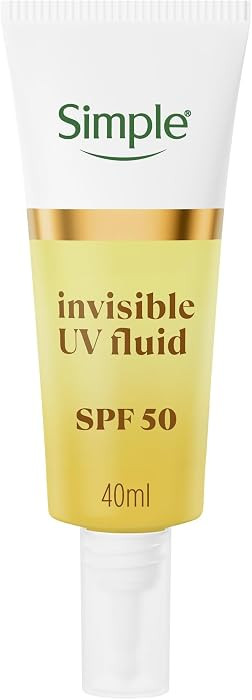 Simple Invisible UV Fluid SPF 50 UVA/UVB high sun protection evens skin tone and visibly reduces ... | Amazon (UK)