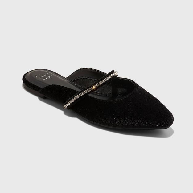 Women's Aneta Slip-On Mules - A New Day™ Black | Target