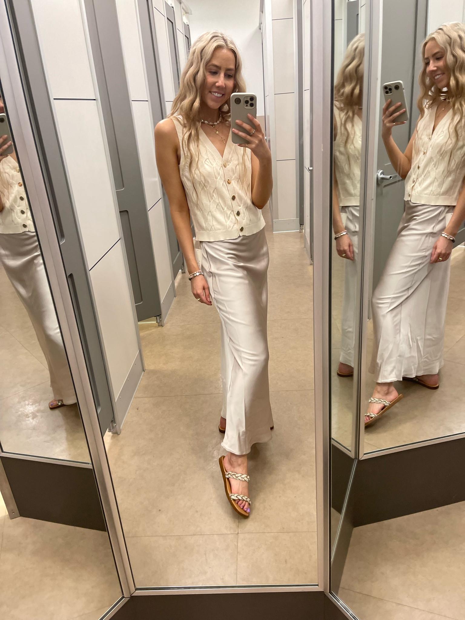 Another demure and mindful look for fall loving the sweater vest moment! 

Cream and ivory 

Slip skirt and sweater vest. 

#LTKstyletip #LTKautumn #LTKworkwear