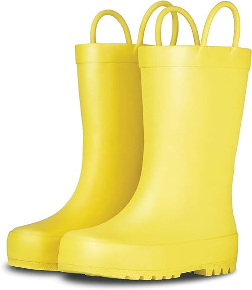 LONECONE Elementary Collection - Premium Natural Rubber Rain Boots with Matte Finish for Toddlers... | Amazon (US)