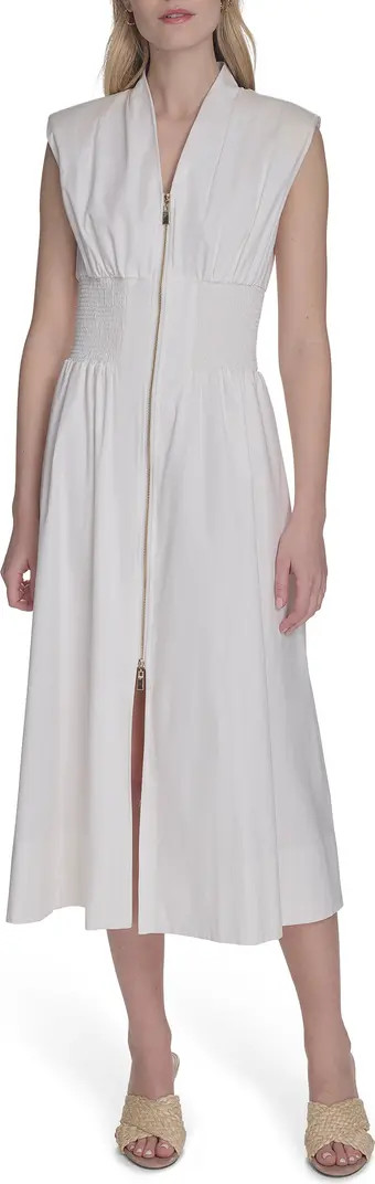 Smock Waist Cotton Midi Dress | Nordstrom