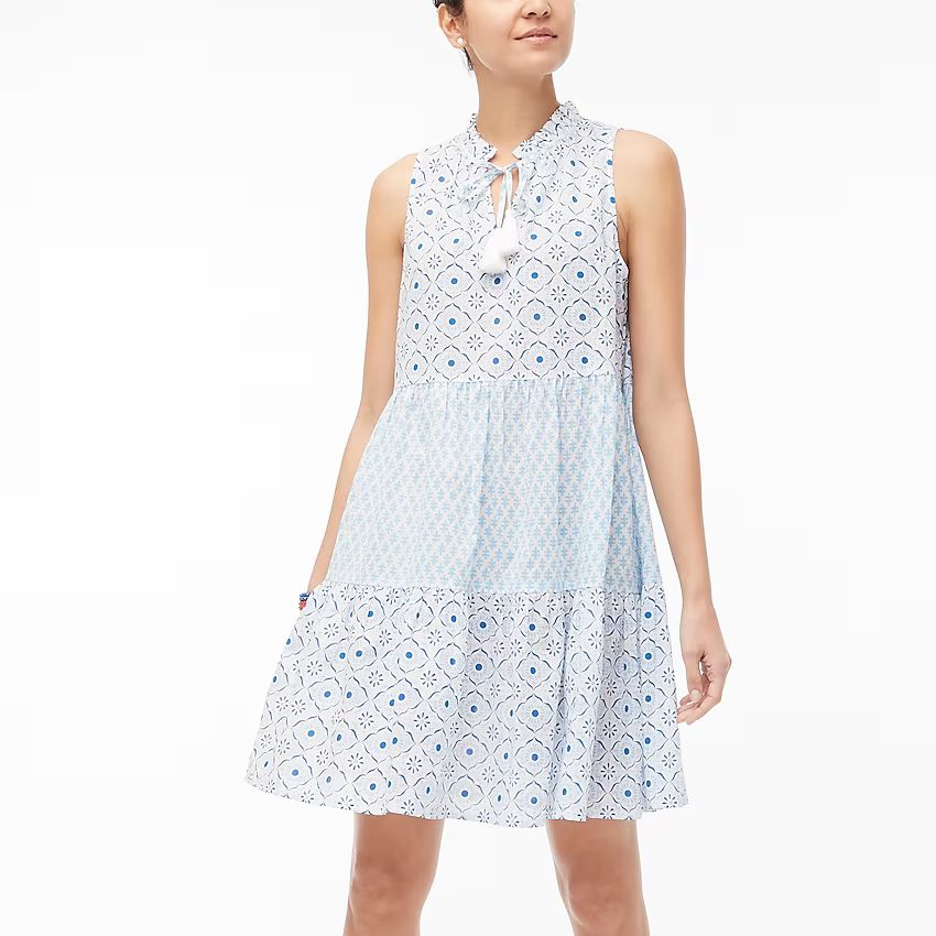 Sleeveless cover-up in mixed print | J.Crew Factory