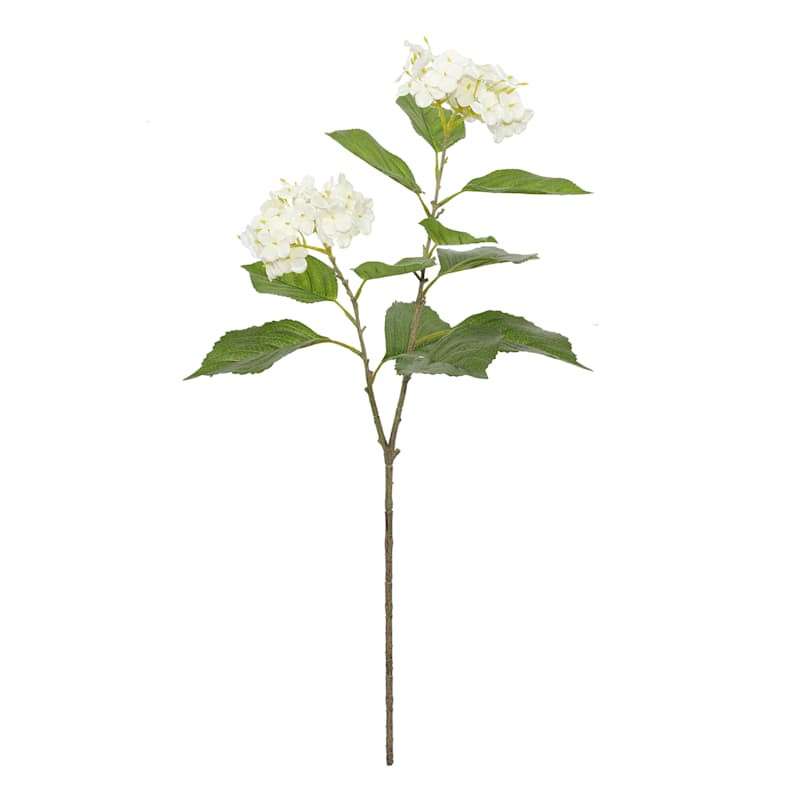 White Hydrangea Spray, 28" | At Home