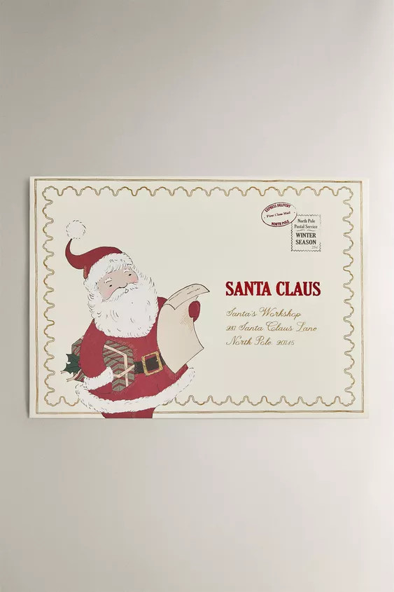 SET OF CHILDREN'S SANTA CLAUS CHRISTMAS LETTERS | Zara US