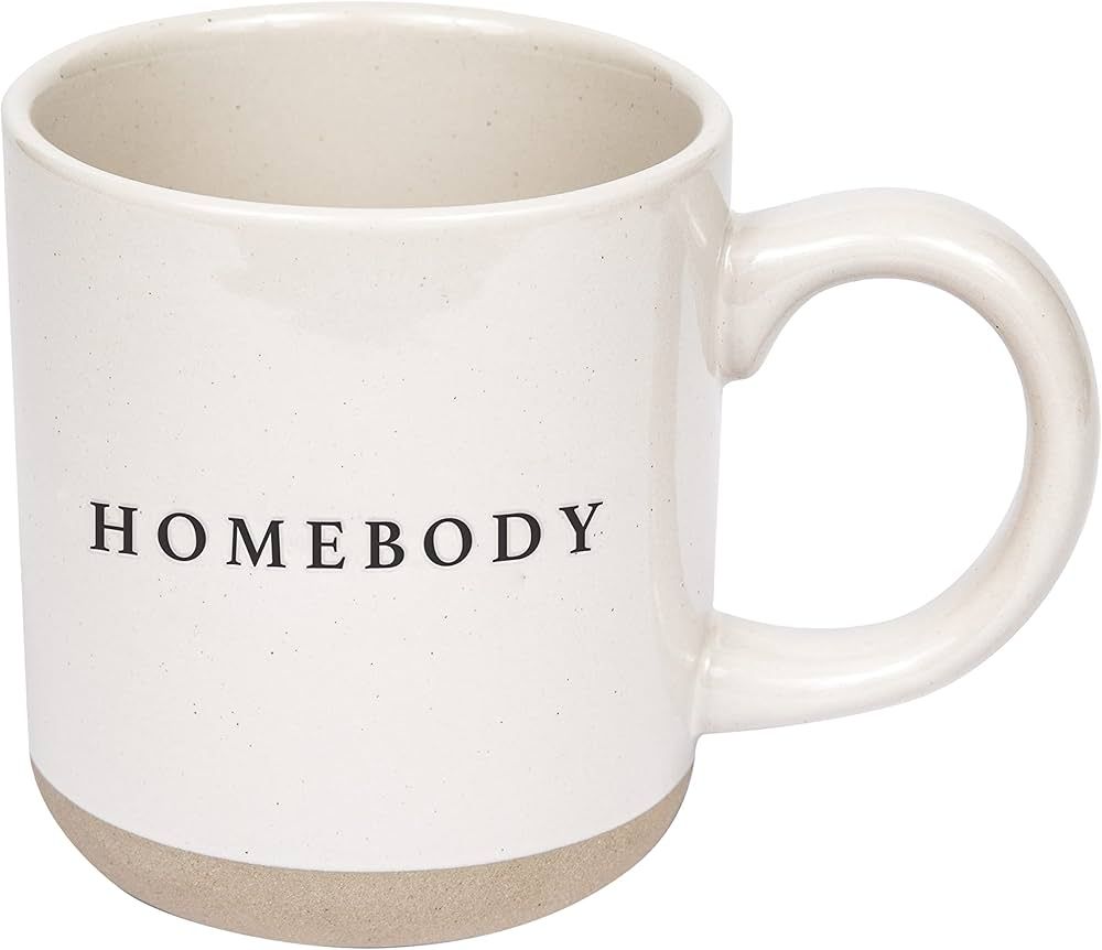Sweet Water Decor Homebody Stoneware Coffee Mug | Novelty Coffee Mugs | 14oz Stoneware Coffee Cup | Microwave & Dishwasher Safe | Cozy Coffee Mugs for Home | Birthday Gifts for Her | Amazon (US)