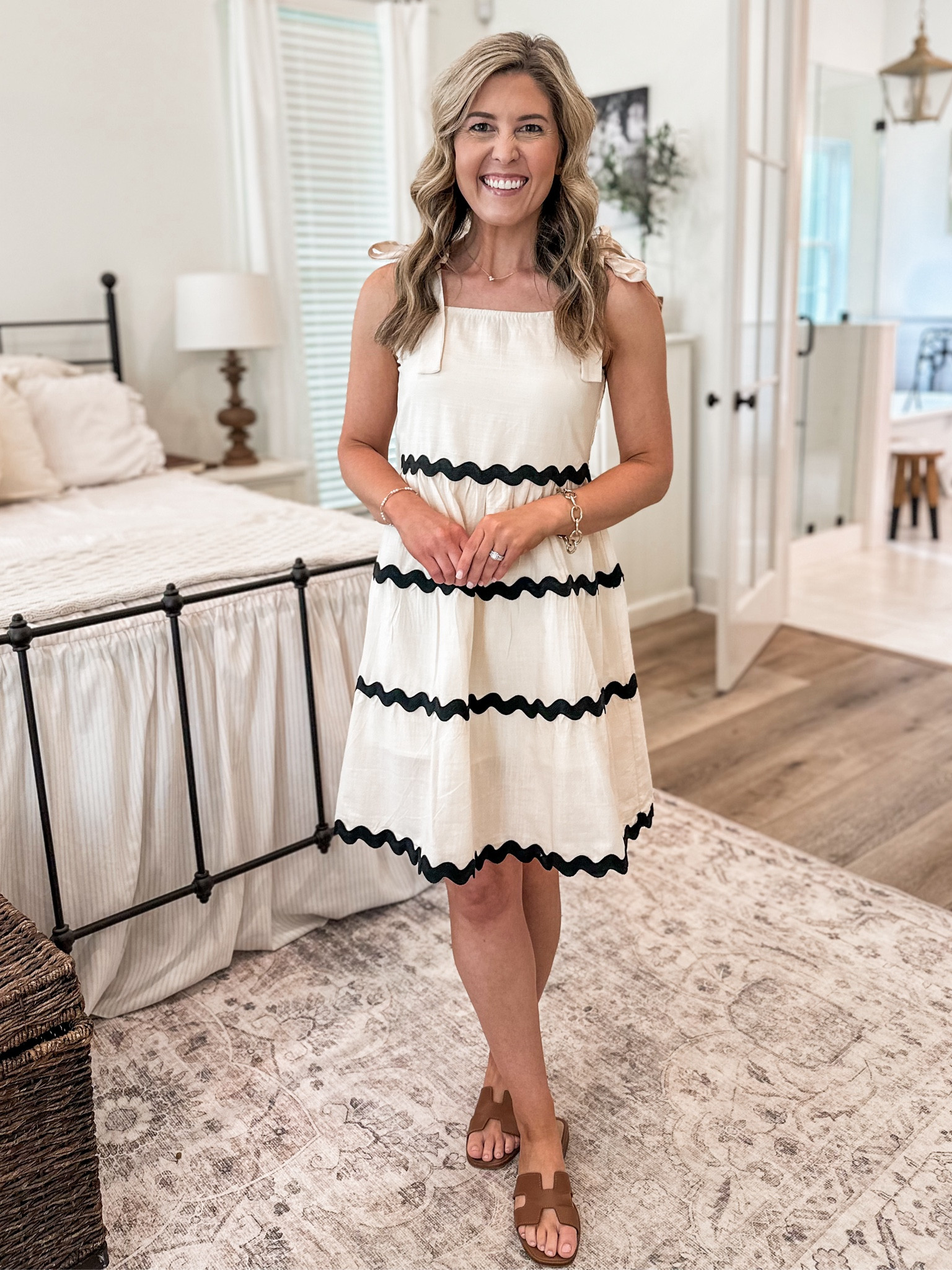 Tan and black dress- small (runs a little long but I tied the straps to make it a little shorter)

Sandals- go up 1/2 size, wearing size 6

Vacation dress, vacation outfit, matching set, Amazon vacation outfit, cruise outfits, summer dresses, spring dress, spring trends 

#LTKfindsunder50 #LTKSeasonal #LTKtravel