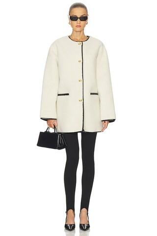 Sara Trench Coat in Beige | Revolve Clothing (Global)