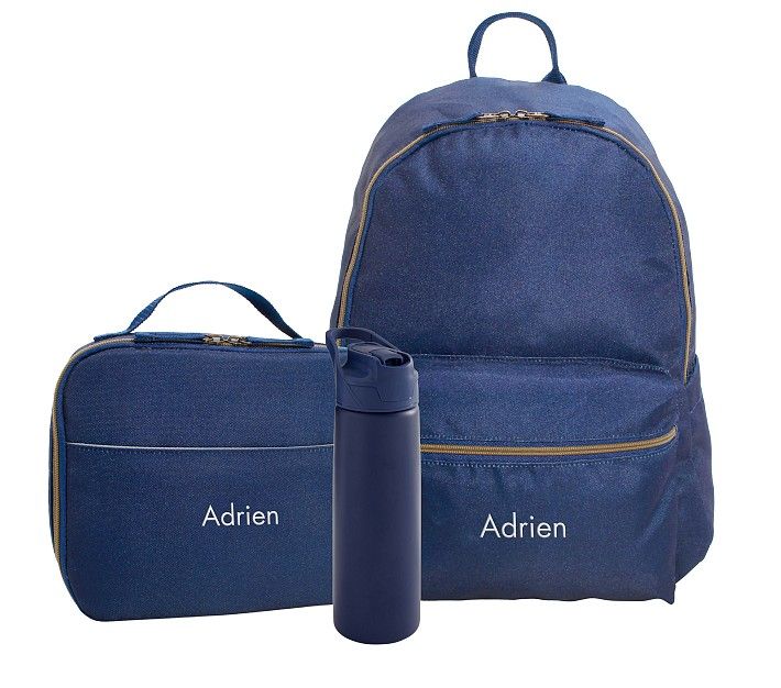 Colby Navy Backpack & Lunch Bundle, Set of 3 | Pottery Barn Kids