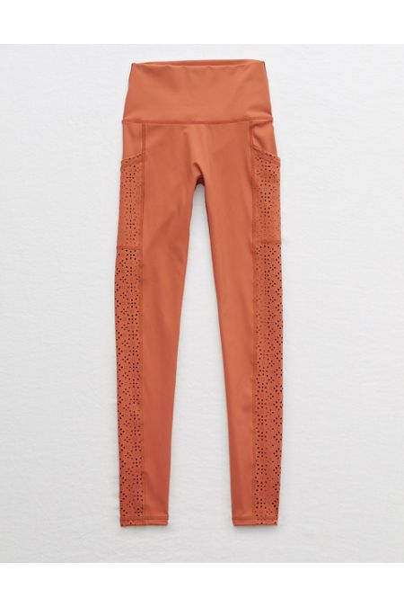 Aerie Move Lasercut High Waisted 7/8 Legging Women's Canyon Creek M | American Eagle Outfitters (US & CA)