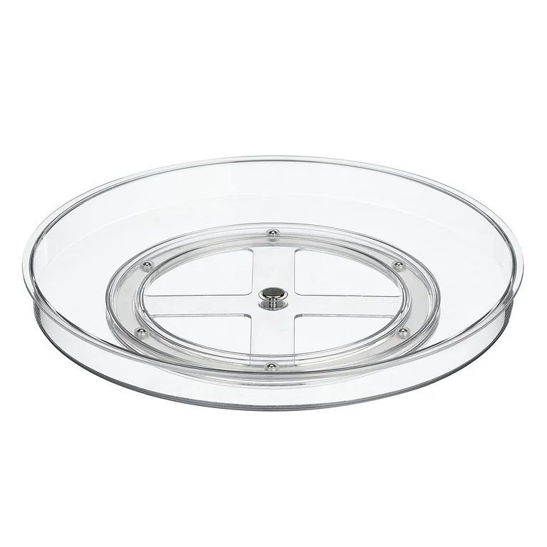 mDesign Lazy Susan Turntable Plastic Spinner for Kitchen Cabinet, Pantry, Fridge, Cupboards, Isla... | Walmart (US)