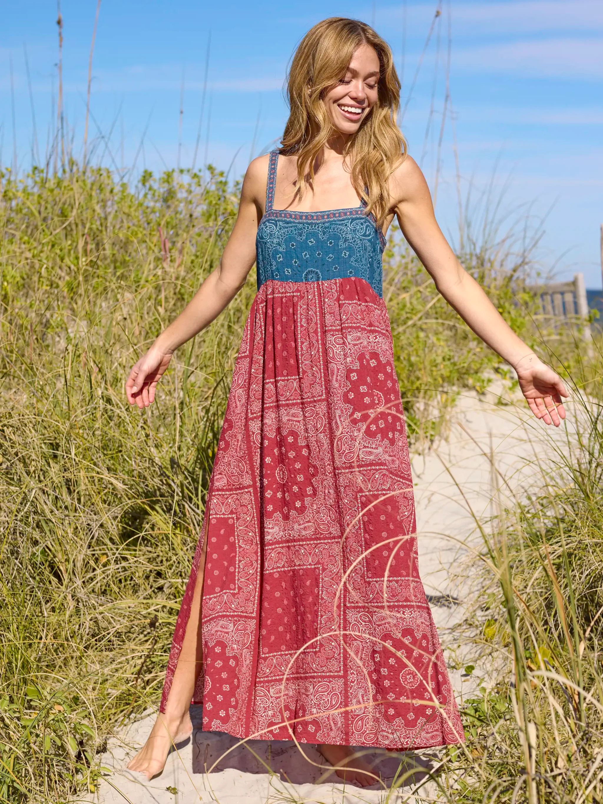 Patti Side Slit Maxi Dress | Natural Life