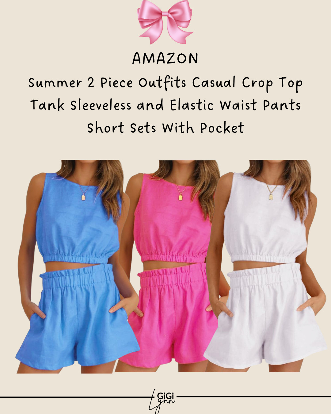 This FANCYINN Summer 2-Piece Outfit Set is one of those easy, throw-on-and-go outfits that still looks effortlessly put together. The set features a sleeveless crop tank top paired with elastic waist pocketed shorts, making it the perfect mix of comfort, casual style, and everyday versatility.

The lightweight breathable fabric makes this set ideal for warm weather, while the elastic waistband and relaxed fit keep it incredibly comfortable for all-day wear. The cropped tank top adds a trendy, modern look, and the pocketed shorts are both practical and flattering.

Wear the pieces together for a cute matching summer outfit, or mix and match them with denim, lounge shorts, skirts, or leggings to create multiple casual looks.

Perfect for summer errands, travel days, beach vacations, lounging, weekend outfits, or casual everyday style.

✨ Why this set is trending:
• Matching 2-piece summer outfit
• Sleeveless cropped tank top
• Elastic waist shorts with pockets
• Lightweight breathable fabric
• Comfortable relaxed fit

If you love comfortable matching sets, casual summer outfits, and effortless everyday fashion, this set is such a great find.

#ltkstyle #ltkfashion #twopieceset #summeroutfit #matchingoutfit #casualsummerstyle #loungeset #vacationoutfit #comfortablefashion #amazonfashionfinds #midweststyle #over40style #effortlessstyle

 

 #LTKootd #LTKSeasonal #LTKTravel