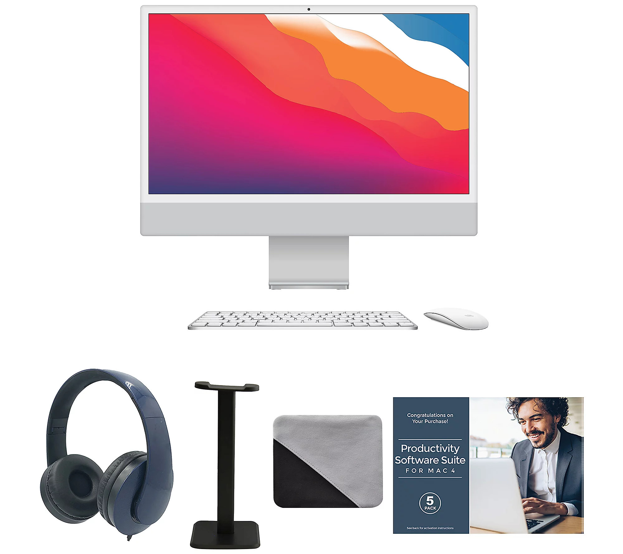 Apple iMac 24"" M1 256GB 8-Core CPU 7-Core GPU B ndle | QVC