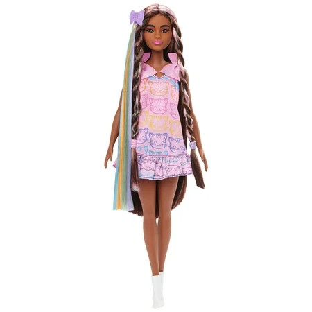 Barbie Fun & Fancy Doll & Accessories, Brunette Fashion Doll with Extra-Long Hair & 2 Looks | Walmart (US)