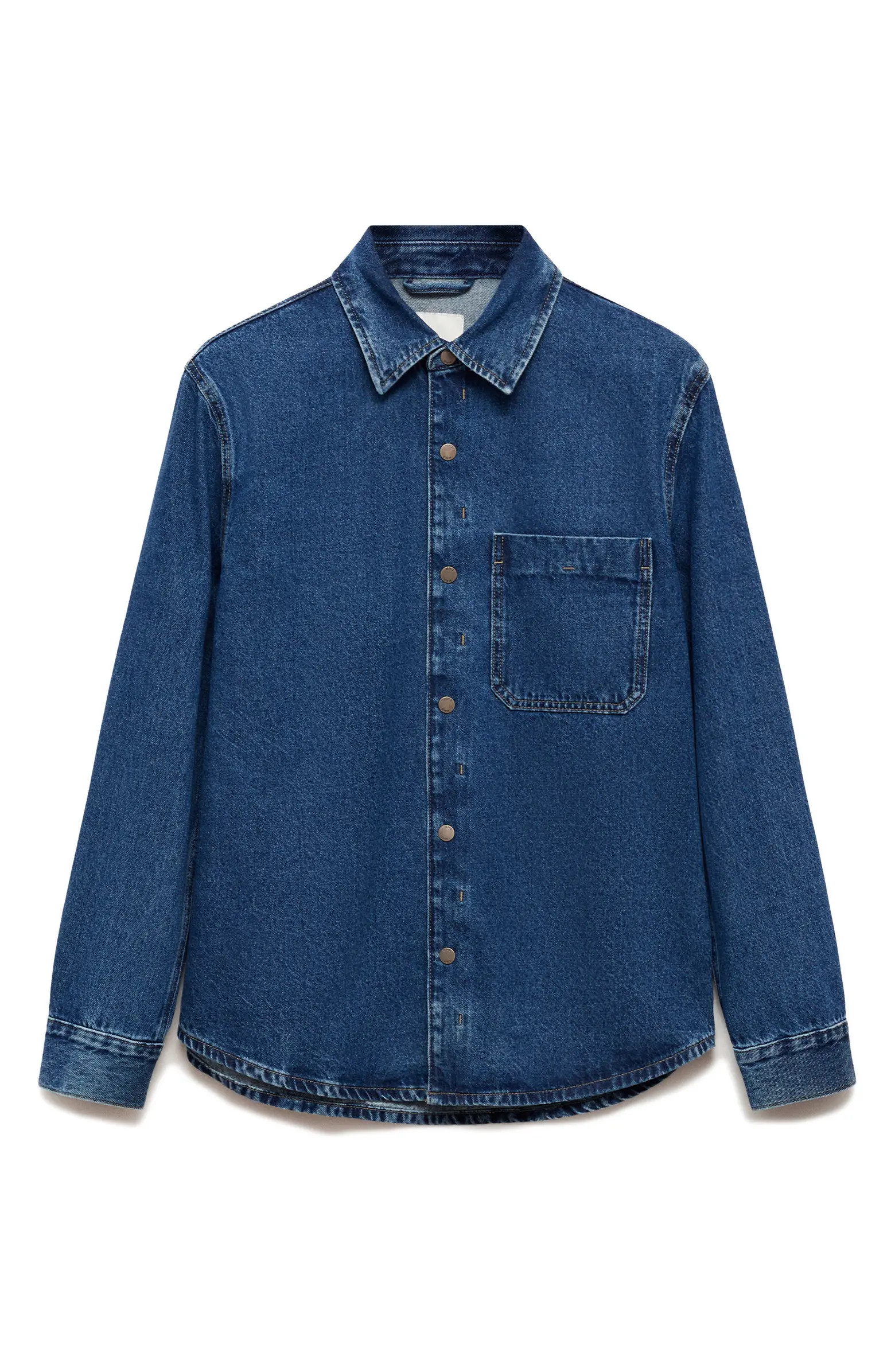 MANGO Denim Overshirt | Nordstrom | Nordstrom