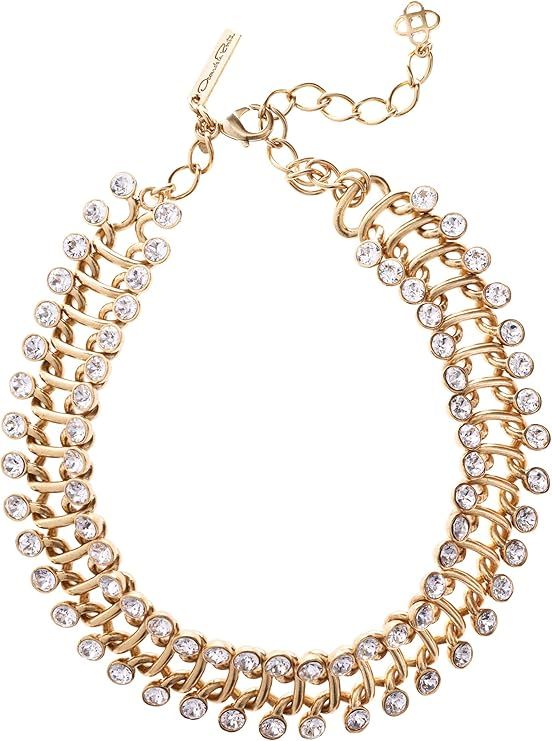 Amazon.com: Oscar de la Renta, Crystal Chain Necklace, Gold | Amazon (US)