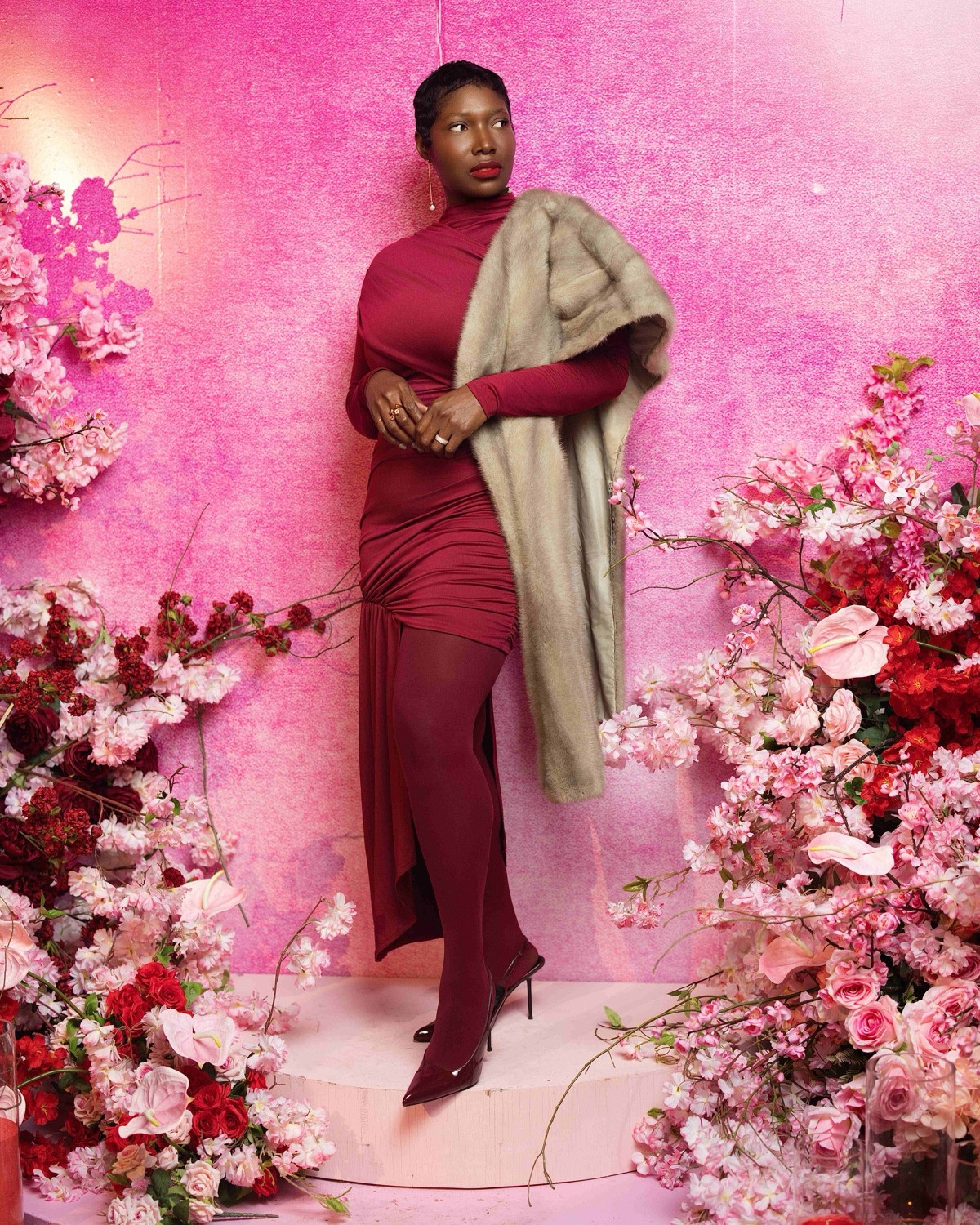 Last minute Galentine’s Day fit. Dress(M), Tights(M), Shoes (10 my normal size)