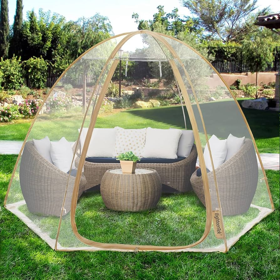 EighteenTek Bubble Tent Screen House Room Greenhouse Camping Tent Canopy Gazebos 4-6 Person for P... | Amazon (US)