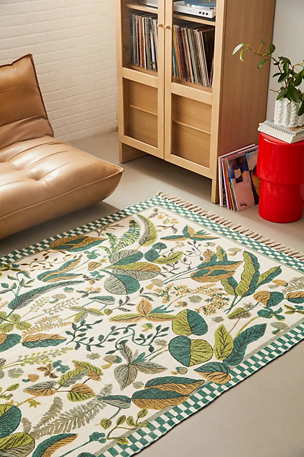 Ivy Greenery Brushed Rug | Urban Outfitters (US and RoW)