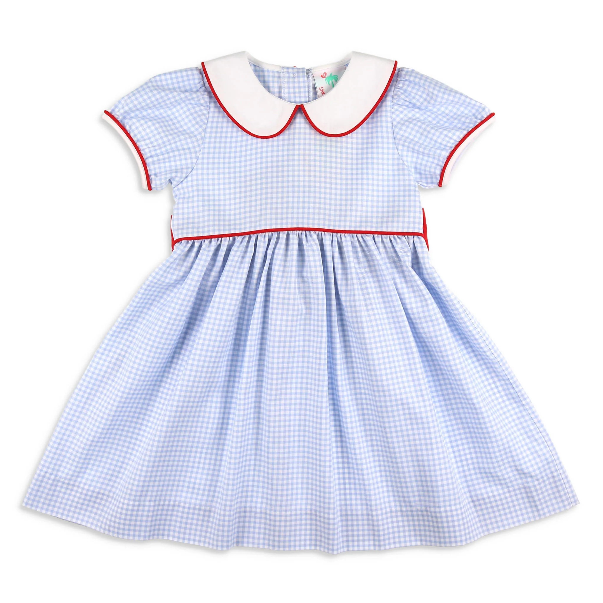 Girls Blue Gingham Bowback Dress - Shrimp and Grits Kids - Shrimp and Grits Kids | Shrimp and Grits Kids