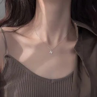 Furando - 925 Sterling Silver Letter H Pendant Necklace | YesStyle | YesStyle Global