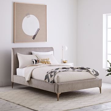 Andes Deco Upholstered Bed | West Elm (US)