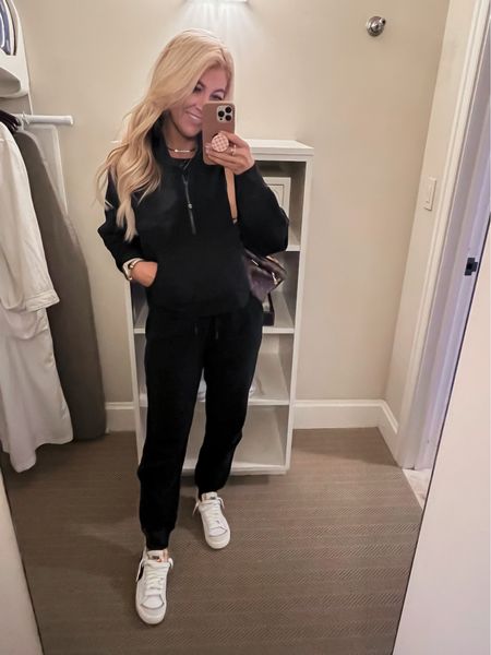 Cozy lululemon travel outfit. Scuba sweatshirt and sweatpants. I sized up to 6 for an oversized fit. Regular size if you want as a more fitted outfit. Popular Nike sneakers white sneakers so cute and comfy fall outfit ideas airplane outfit travel outfits fall outfit inspo 

#LTKtravel #LTKshoecrush #LTKSeasonal