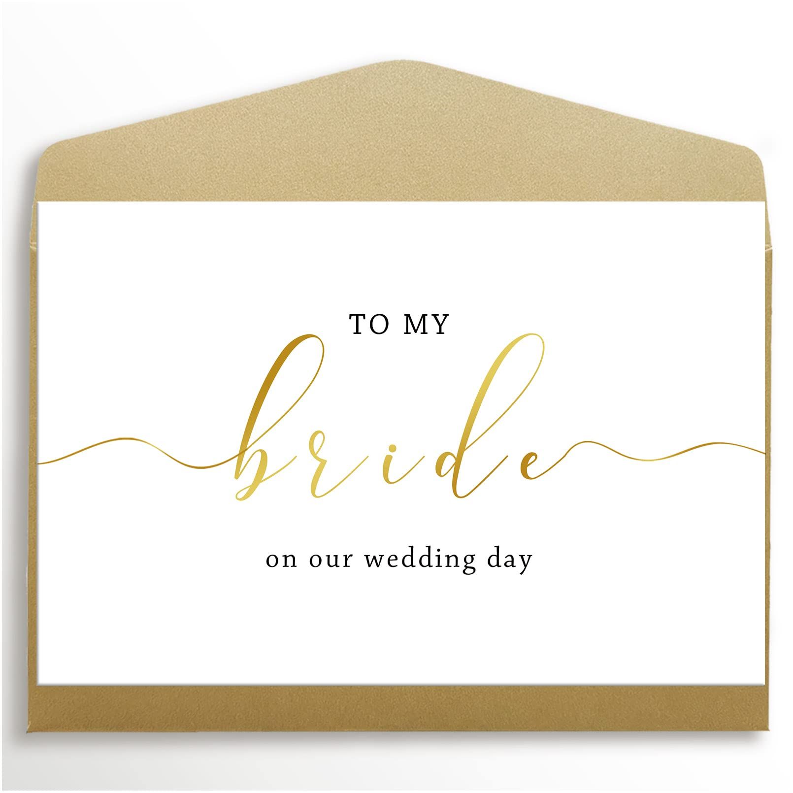 To My Bride on Our Wedding Day Card, Wedding Card for Bride, to My Wife on Our Wedding Day Card | Amazon (US)