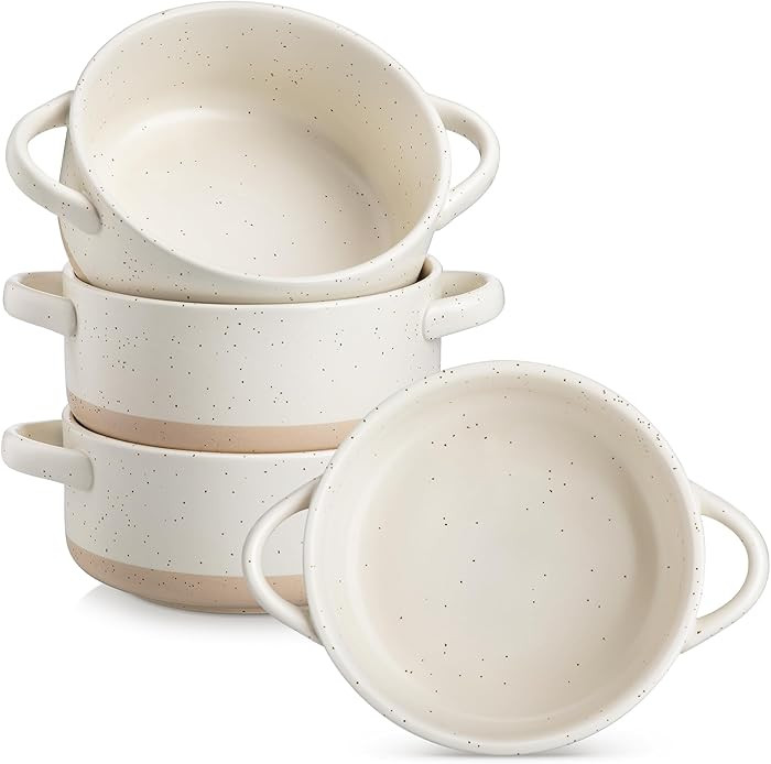 vancasso Sabine French Onion Soup Bowls with Handles, 30 Oz Large Soup Bowls for Cereal, Pasta,St... | Amazon (US)