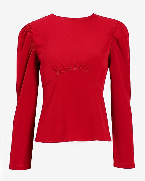Seamed Puff Sleeve Top | Express