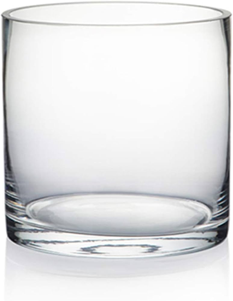 WGV Cylinder Glass Vase, Diameter 5", Height 5", Clear Glass Floral Planter Container, Floating C... | Amazon (US)