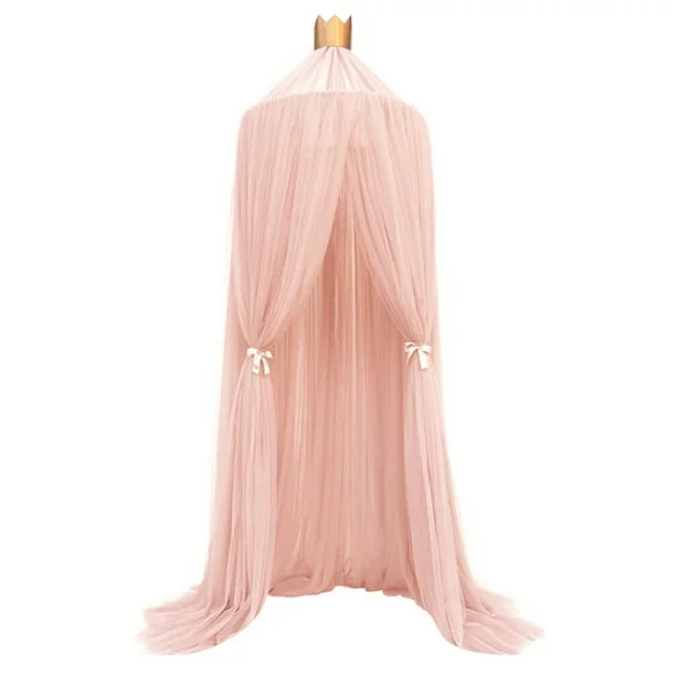 Canopy for Girls Bed, Princess Romantic Mosquito Netting Curtain Dome Bed Canopy for Kids Toddler... | Walmart (US)