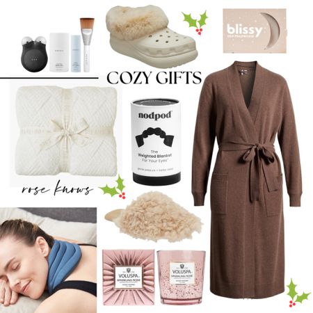 Gift guide to pamper and practice self care 💕💕 
Cashmere robe 
Candles  
Barefoot dreams blanket 
Nue Face
Nod pod eye mask 
Silk pillow case  


#LTKGiftGuide #LTKfindsunder50 #LTKbeauty