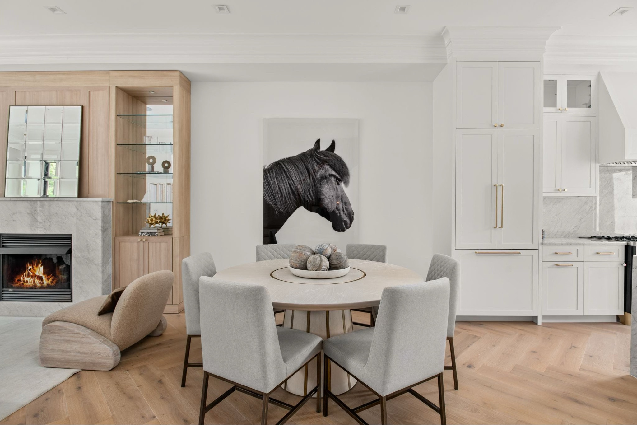 Luxury dining rooms are in this Summer! This room is full of statement art, home decor, and white accented pieces! 
#luxuryhomedecor 

#LTKU #LTKfamily #LTKhome