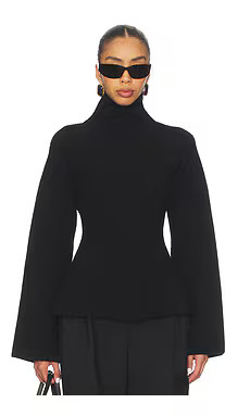 Rohe Sculptural Knitted Top in Black from Revolve.com | Revolve Clothing (Global)