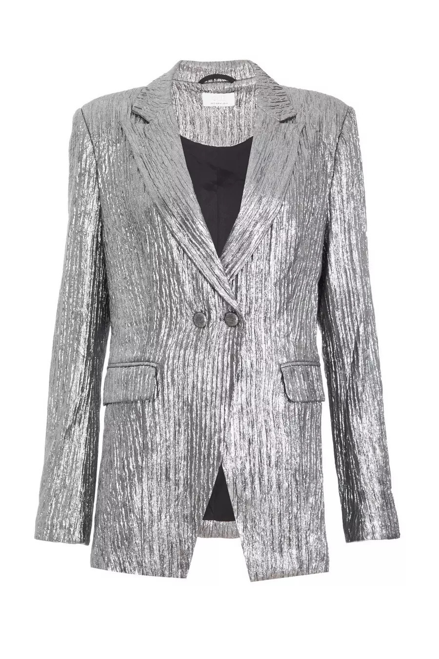 Home/Grey Metallic Blazer | Quiz Clothing
