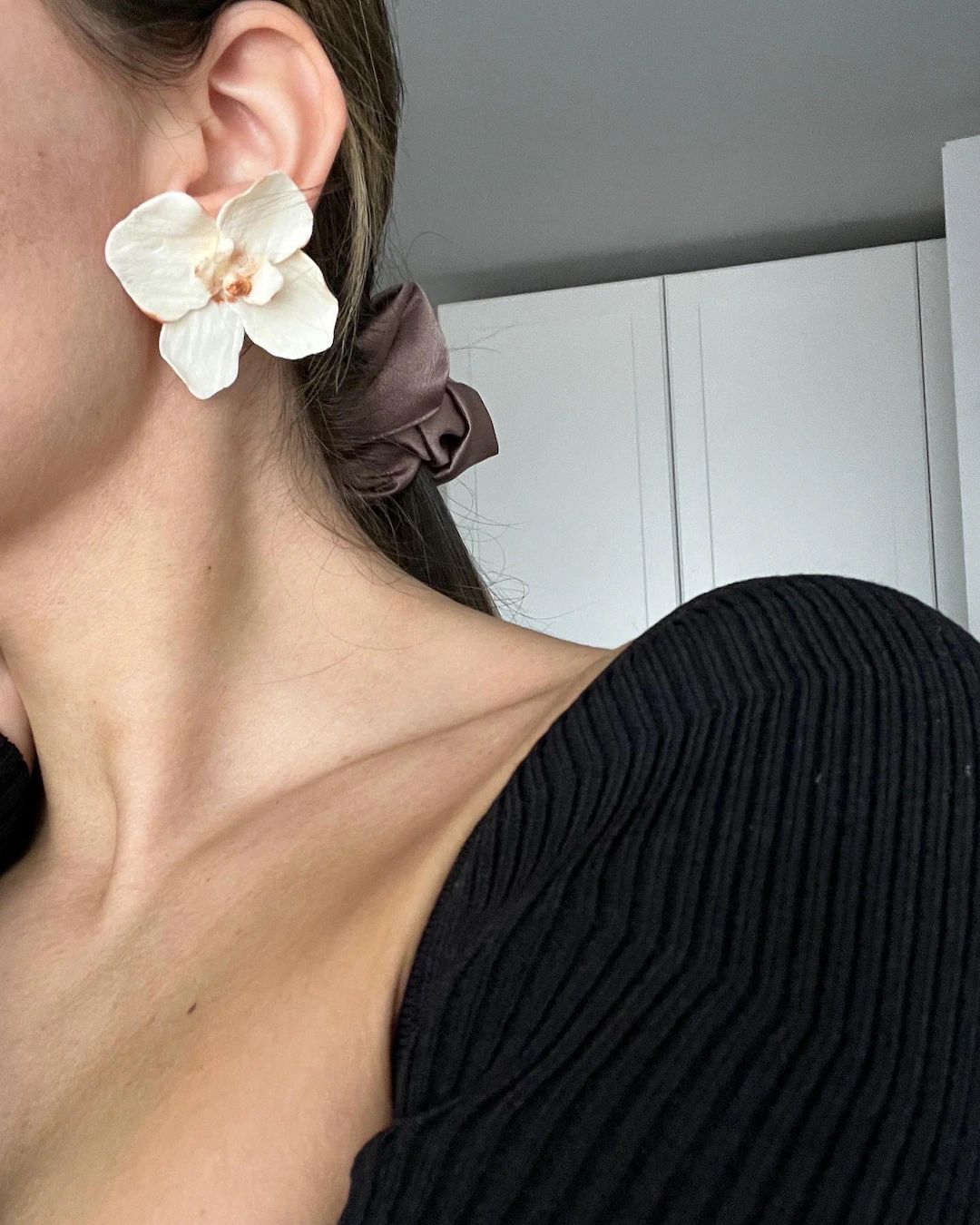 Mini Orchid Earrings in Ecru - Etsy | Etsy (US)
