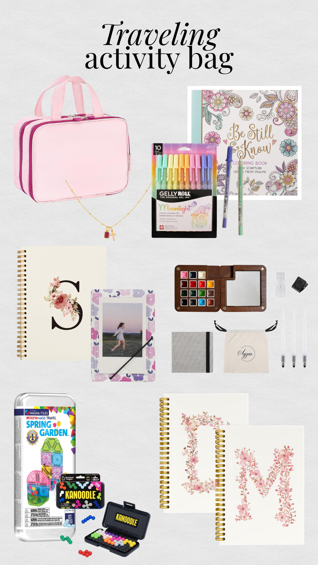 Putting together a traveling activity bag.

@amazon #amazonfinds #ltkwomens #activitybag #magnatiles #kanoodle #coloringbook 

 #LTKSeasonal #LTKTravel #LTKKids