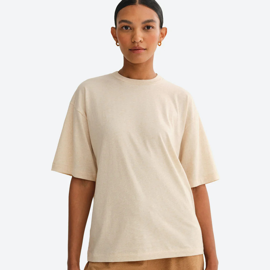 Undyed Organic Cotton Crew Neck Tee | MATE The Label