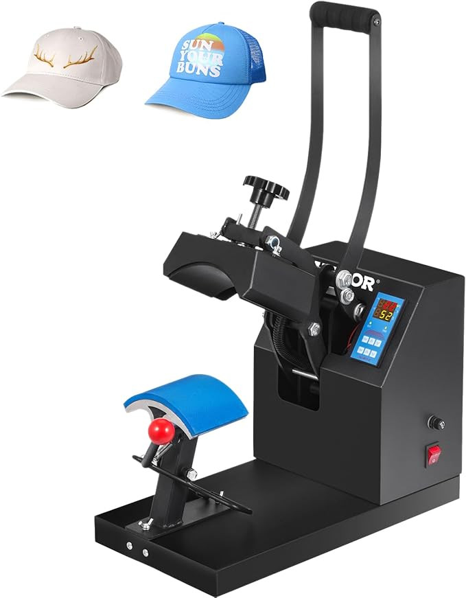 VEVOR Hat Press Machine, 3.5 x 5.9 inch Cap Press Heat Press Machine, Professional Transfer Hat P... | Amazon (US)