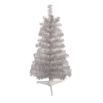 Transpac Medium Silver Tinsel Mini Christmas Tree - Perfect Decorative Object for Holiday Cheer and Festive Decor | Target