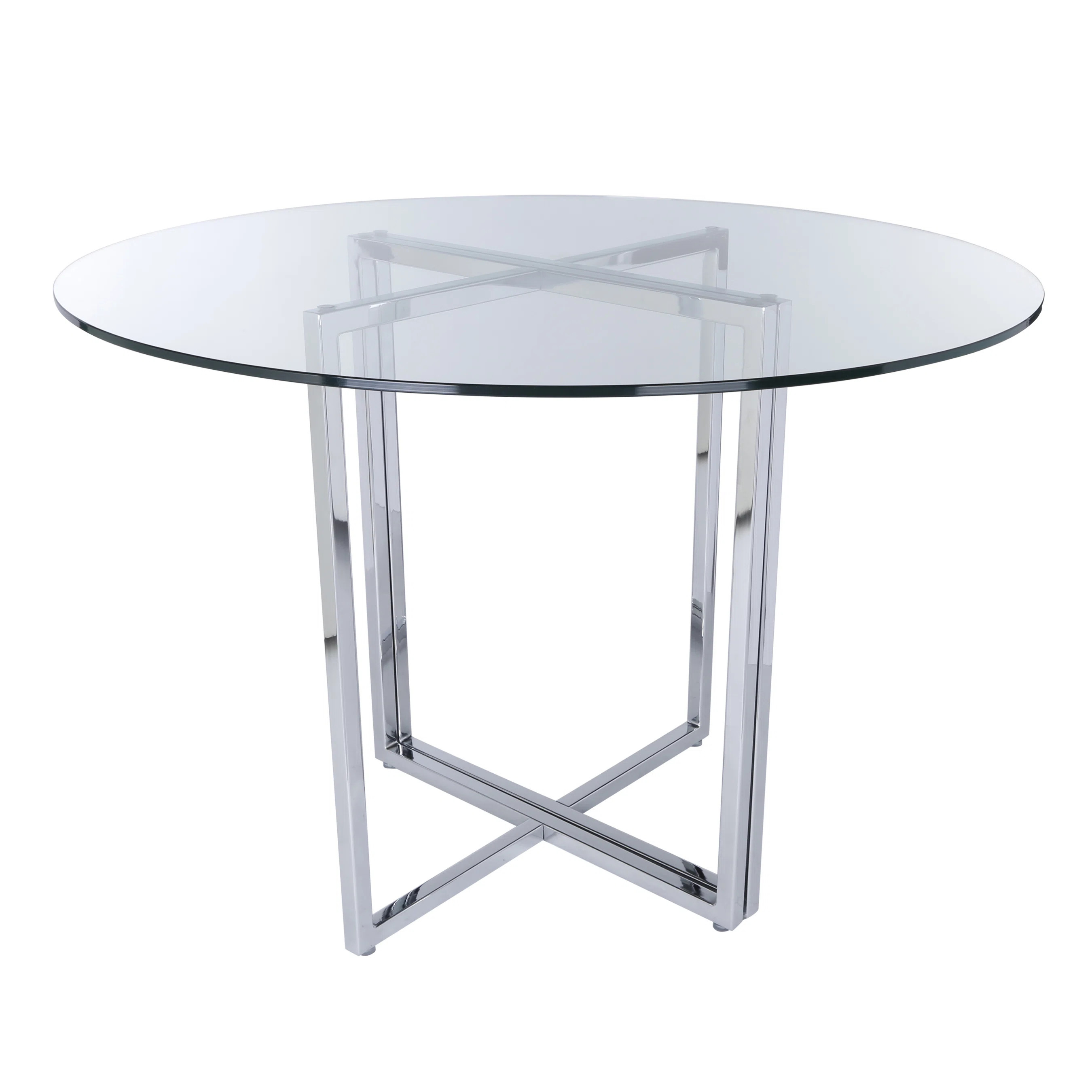 Wadley Glass Top Metal Base Dining Table | Wayfair North America