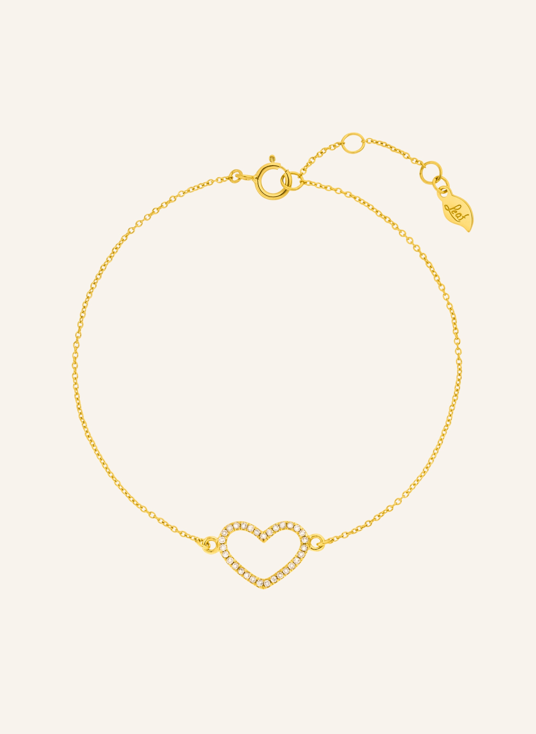 Leaf Armband HEART aus 18 Karat Gelbgold mit Diamanten in gold | Breuninger (DACH)
