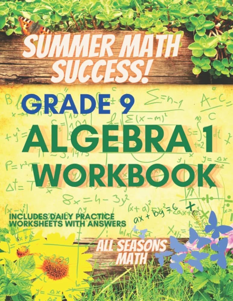 Summer Math Success: Algebra 1 Workbook 9th Grade: Algebra 1 Workbook for Grade 9: Algebraic Thin... | Amazon (US)