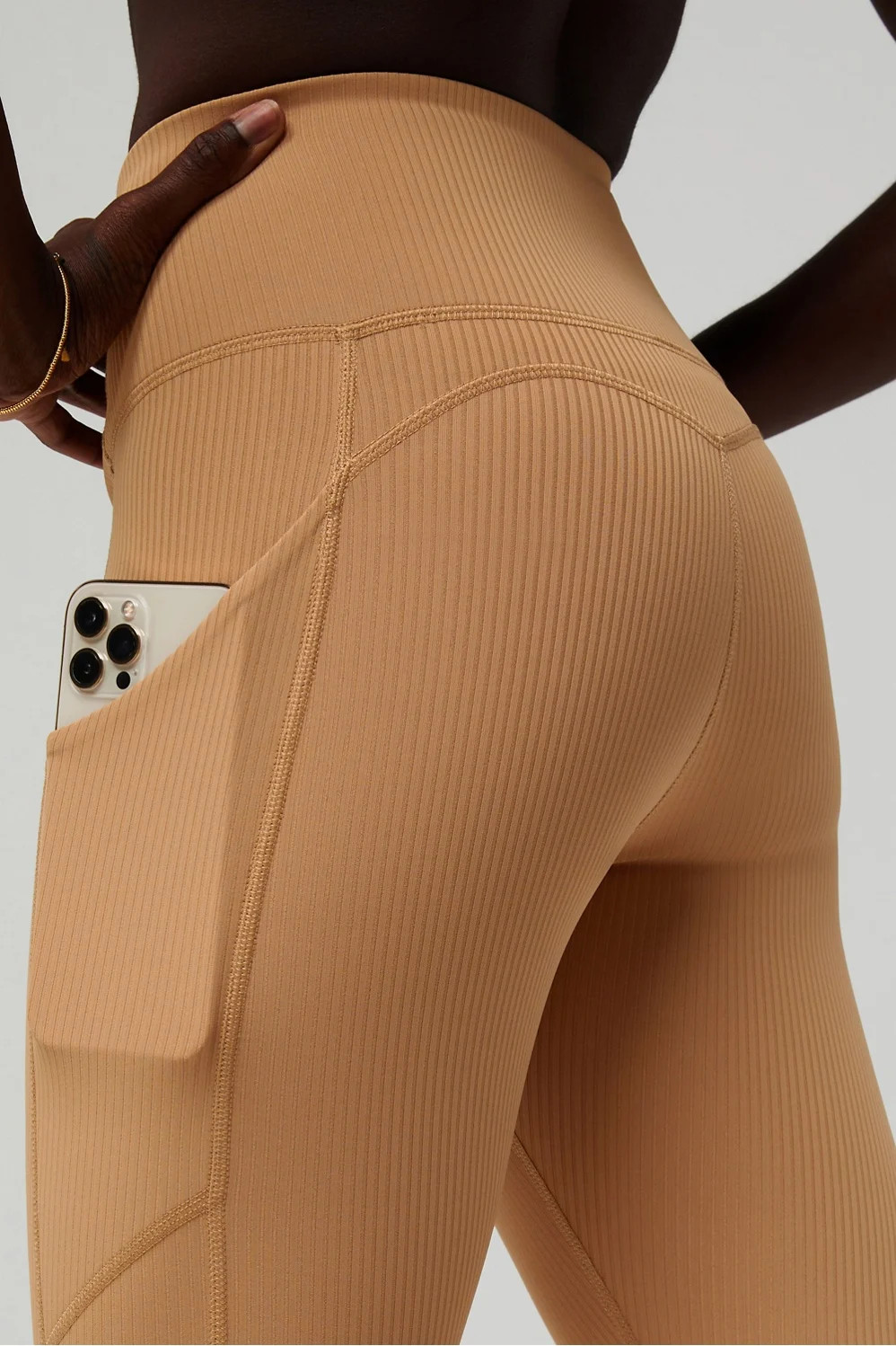 Oasis Rib HW Crossover 7/8 Legging | Fabletics