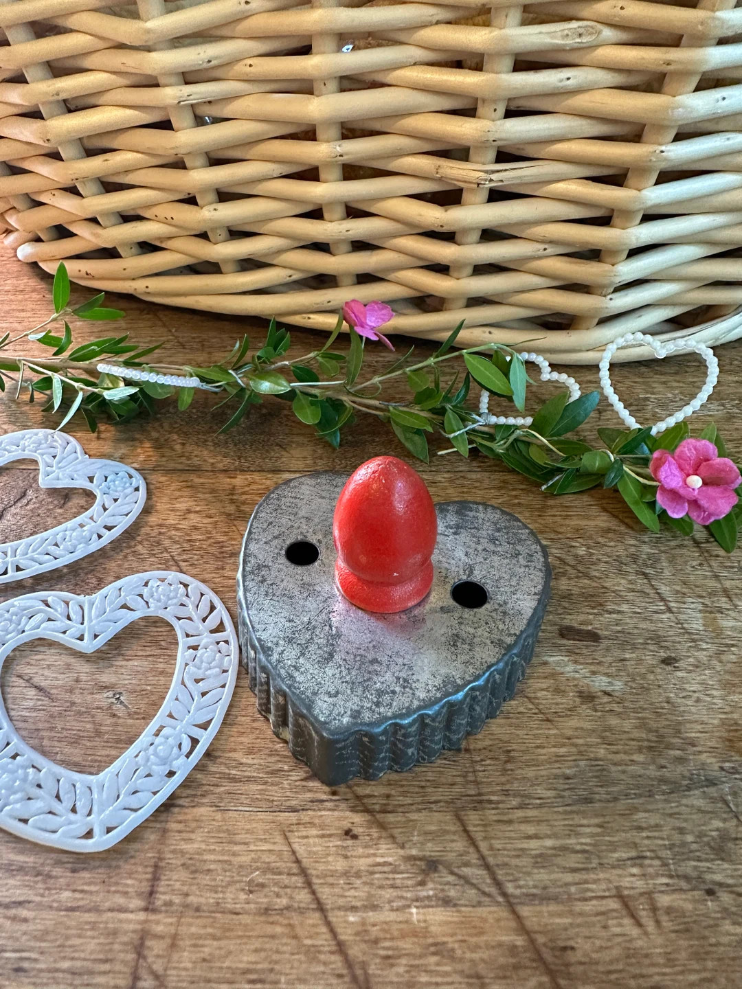 Red  Wooden Handled  Metal  Heart Shaped  Cookie Cutter  - Etsy | Etsy (US)