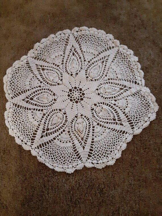 Large Vintage Crocheted Doilie | Etsy (US)