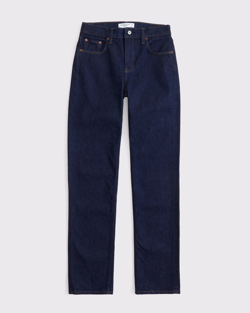 Women's Mid Rise 90s Straight Jean | Women's Bottoms | Abercrombie.com | Abercrombie & Fitch (US)