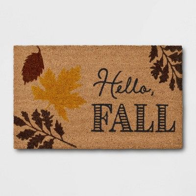 1'6"x2'6" Hello Fall Harvest Doormat Brown - Threshold™ | Target